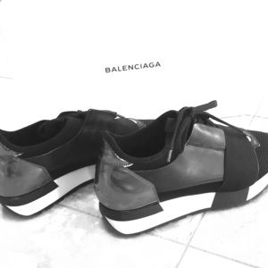 Balenciaga black sneakers size 37